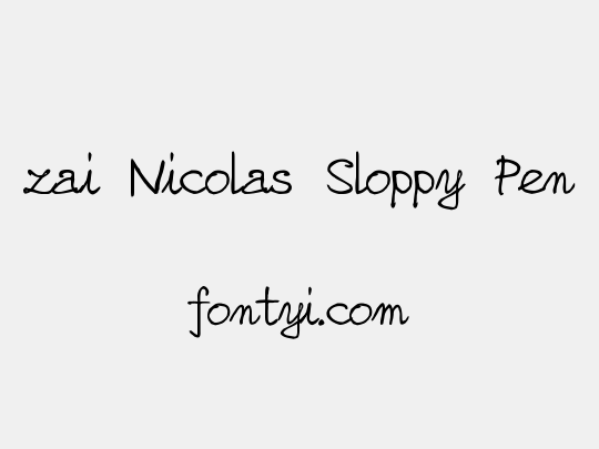 zai Nicolas Sloppy Pen