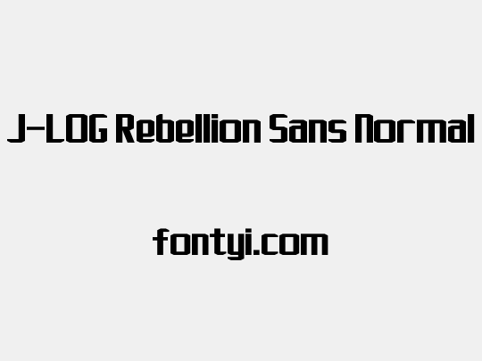 J-LOG Rebellion Sans Normal