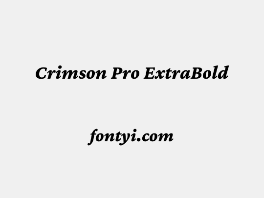 Crimson Pro ExtraBold