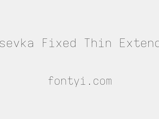 Iosevka Fixed Thin Extended
