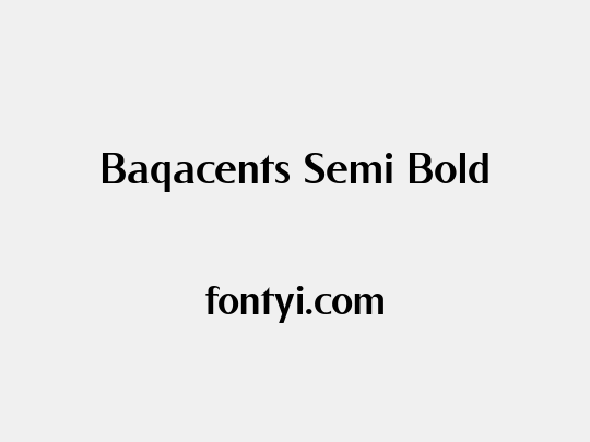 Baqacents Semi Bold