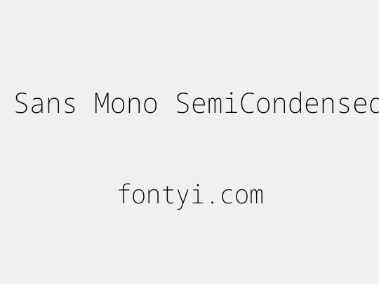 Noto Sans Mono SemiCondensed ExtraLight