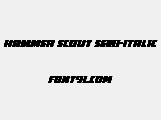 Hammer Scout Semi-Italic