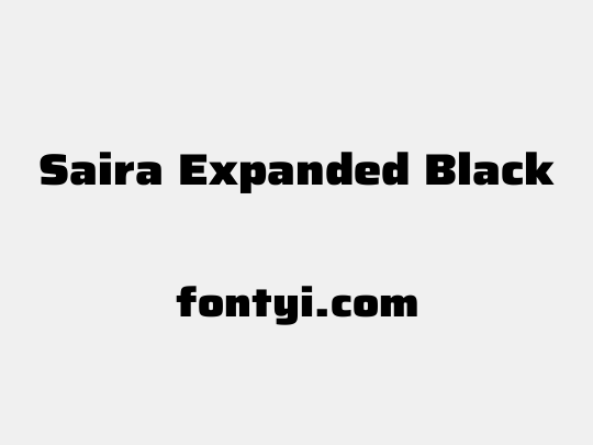 Saira Expanded Black