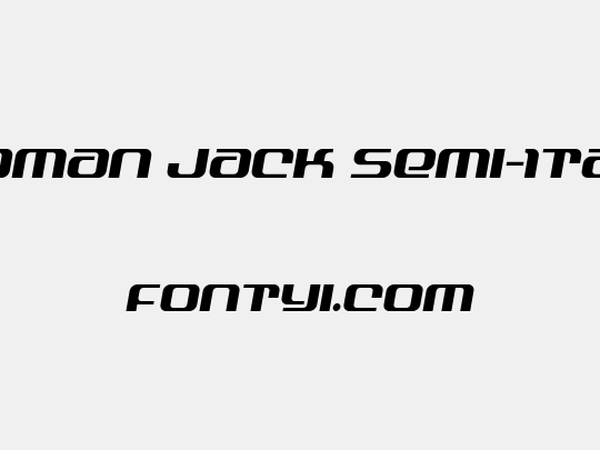 Yeoman Jack Semi-Italic