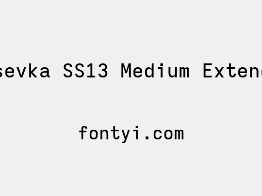 Iosevka SS13 Medium Extended