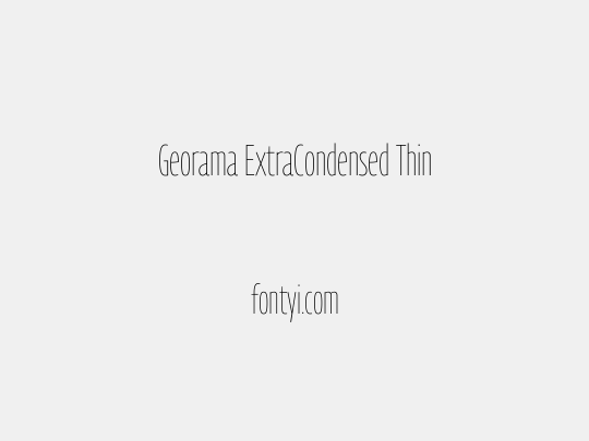 Georama ExtraCondensed Thin