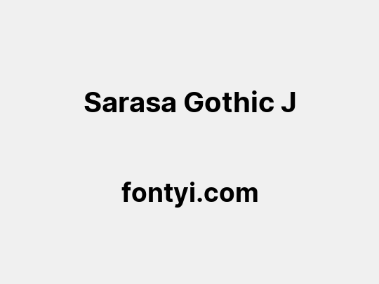 Sarasa Gothic J