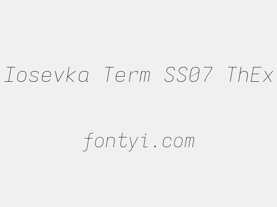 Iosevka Term SS07 ThEx