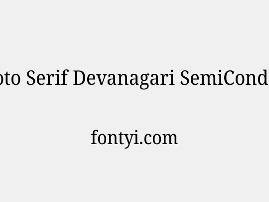 Noto Serif Devanagari SemiCondensed