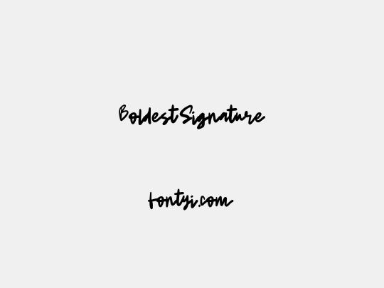 BoldestSignature