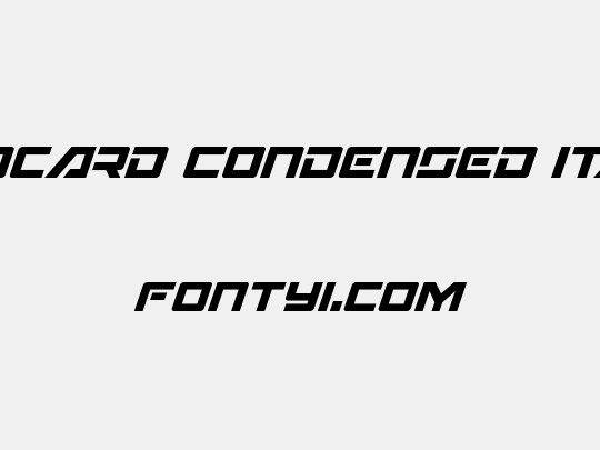 Wildcard Condensed Italic