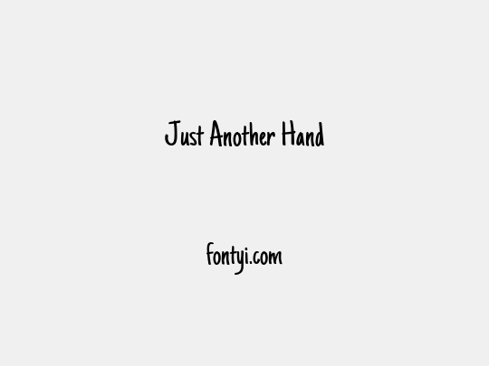Just Another Hand