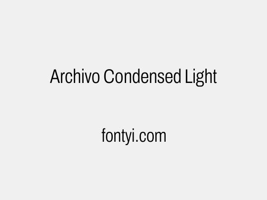 Archivo Condensed Light