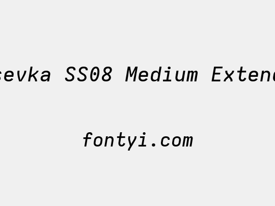 Iosevka SS08 Medium Extended