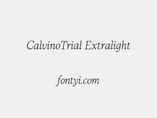 CalvinoTrial Extralight