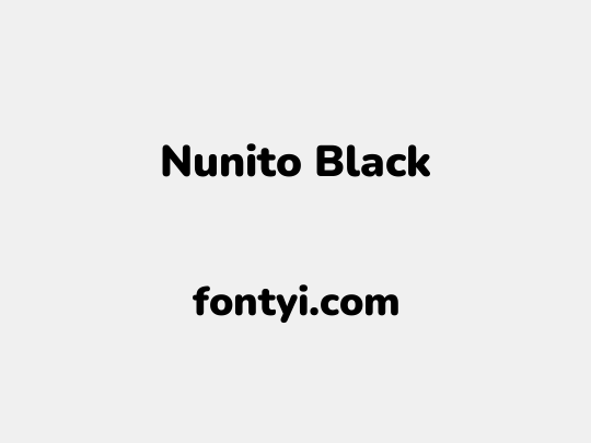 Nunito Black