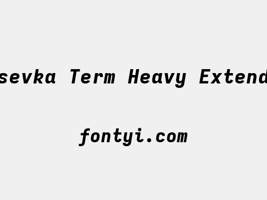 Iosevka Term Heavy Extended