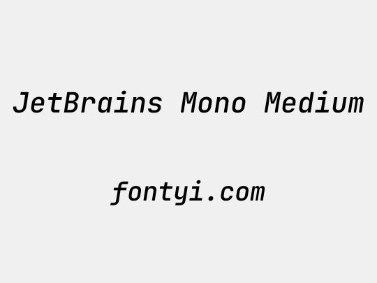 JetBrains Mono Medium