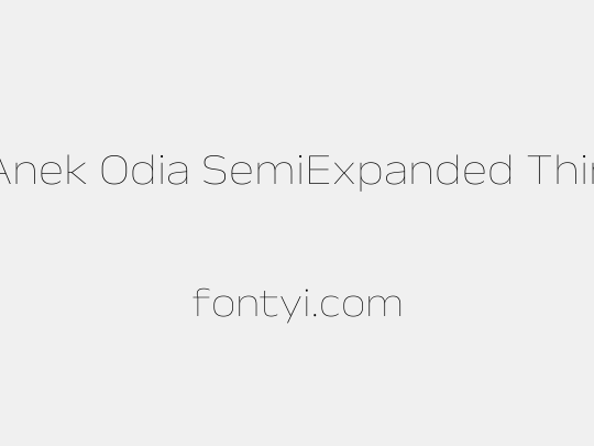 Anek Odia SemiExpanded Thin