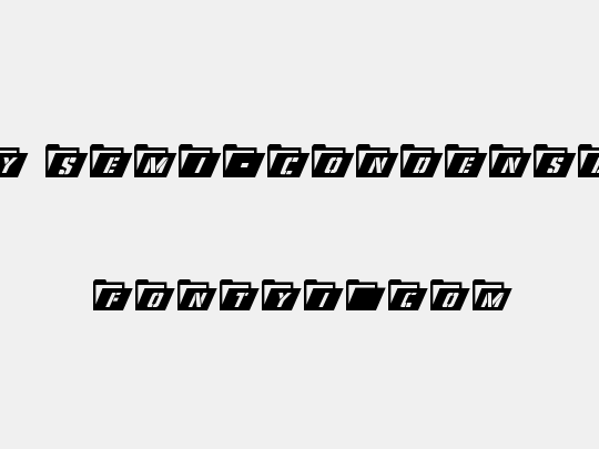 Eyes Only Semi-Condensed Italic
