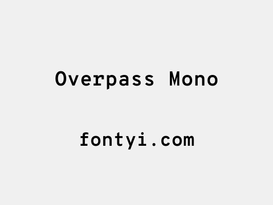 Overpass Mono
