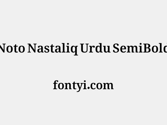 Noto Nastaliq Urdu SemiBold