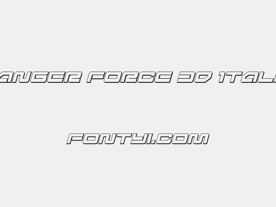 Ranger Force 3D Italic