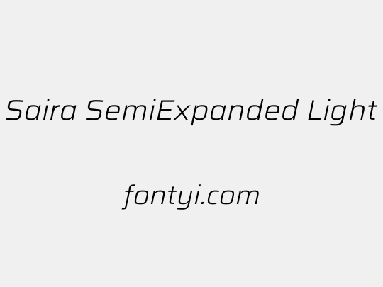Saira SemiExpanded Light