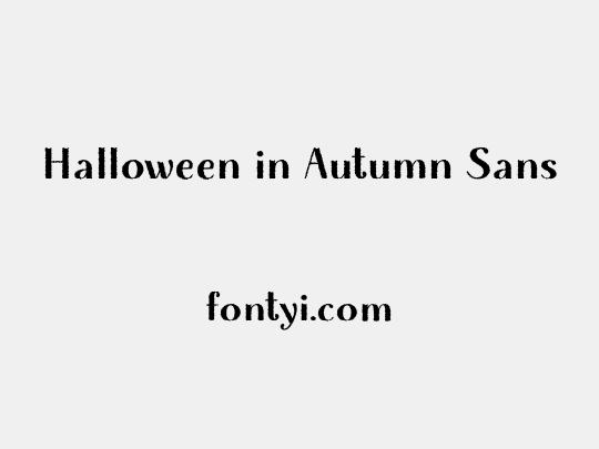 Halloween in Autumn Sans