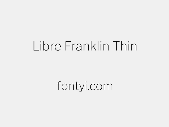 Libre Franklin Thin