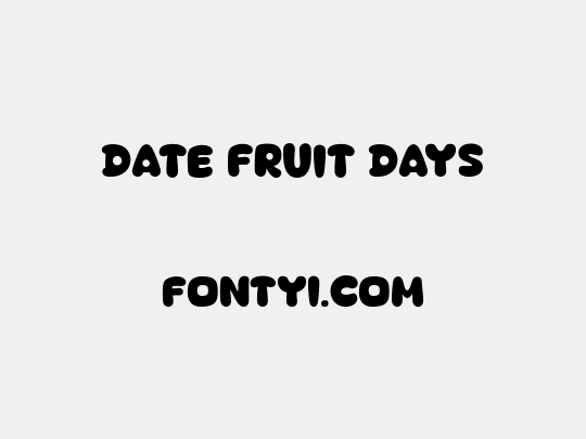 Date Fruit Days