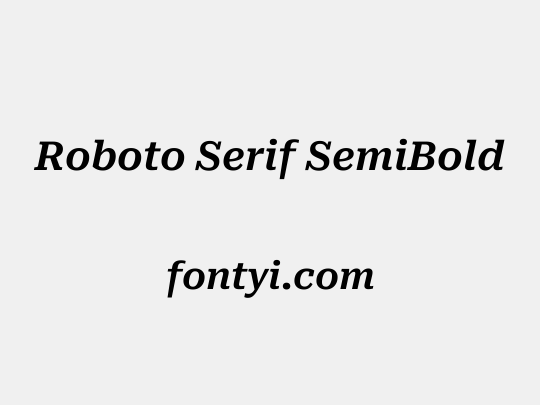 Roboto Serif SemiBold