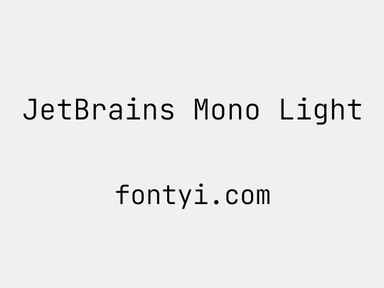 JetBrains Mono Light