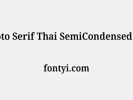 Noto Serif Thai SemiCondensed SemiBold