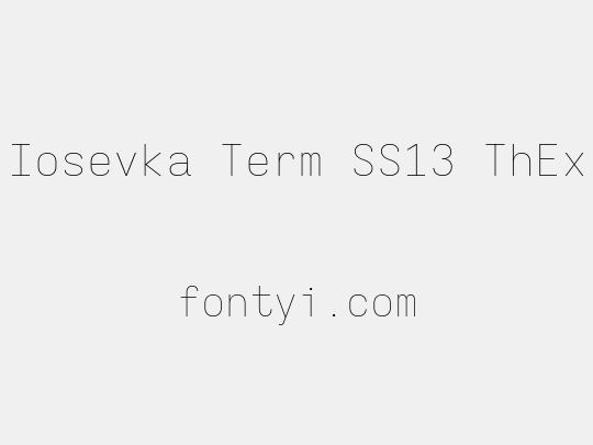 Iosevka Term SS13 ThEx