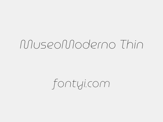 MuseoModerno Thin