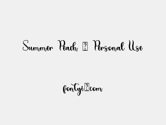Summer Peach - Personal Use