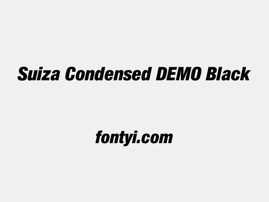 Suiza Condensed DEMO Black