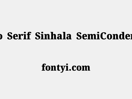 Noto Serif Sinhala SemiCondensed Black