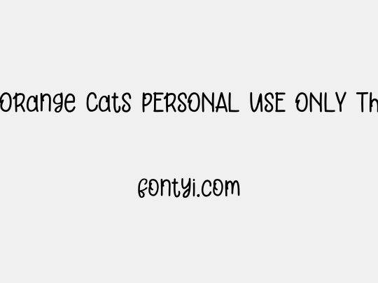 Orange Cats PERSONAL USE ONLY Thin