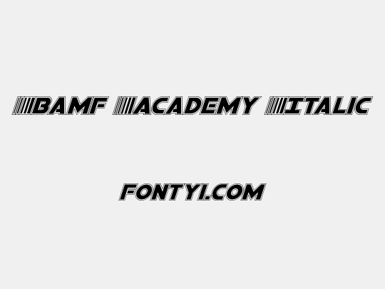 Bamf Academy Italic