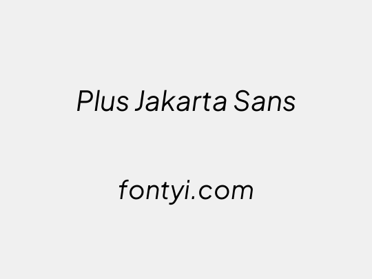 Plus Jakarta Sans
