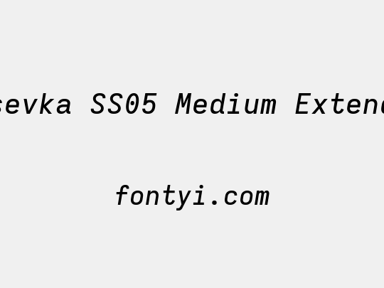 Iosevka SS05 Medium Extended