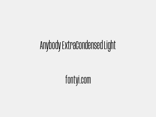 Anybody ExtraCondensed Light
