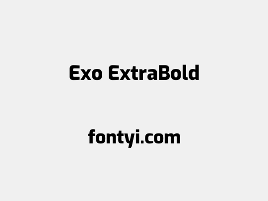 Exo ExtraBold