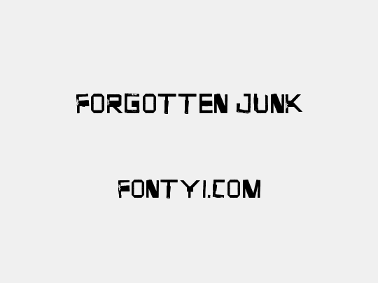 Forgotten Junk