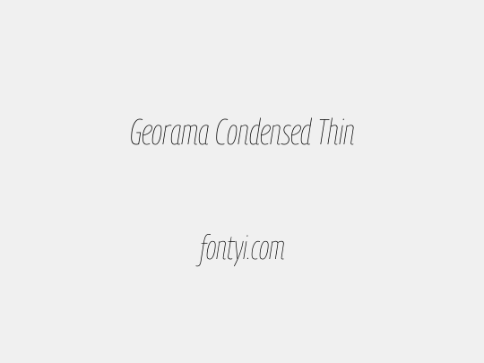 Georama Condensed Thin