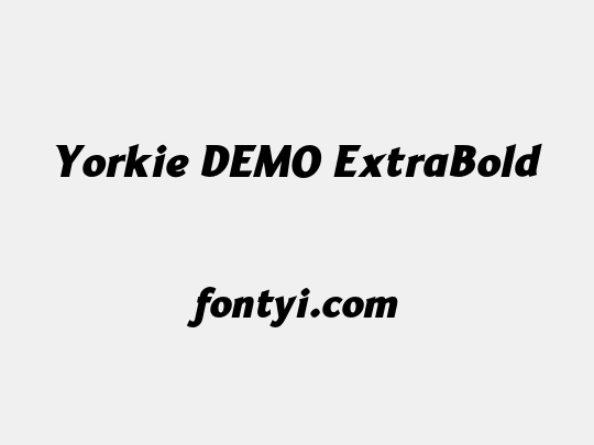 Yorkie DEMO ExtraBold