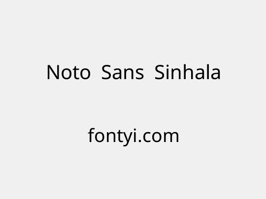 Noto Sans Sinhala